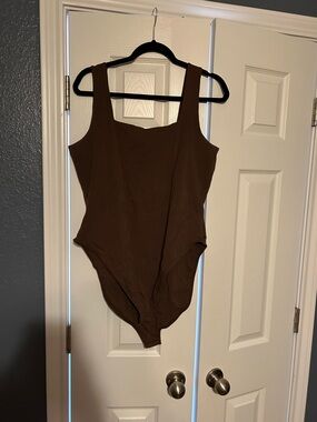 Old Navy Brown square neck bodysuit